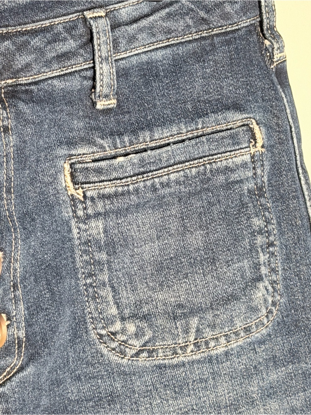 Pilcro Anthropologie High-Rise Slim Jeans Women's 28 Button Fly Utility Pockets - Picture 6 of 15